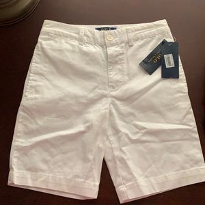 Polo Ralph Lauren white shorts, kids size 8